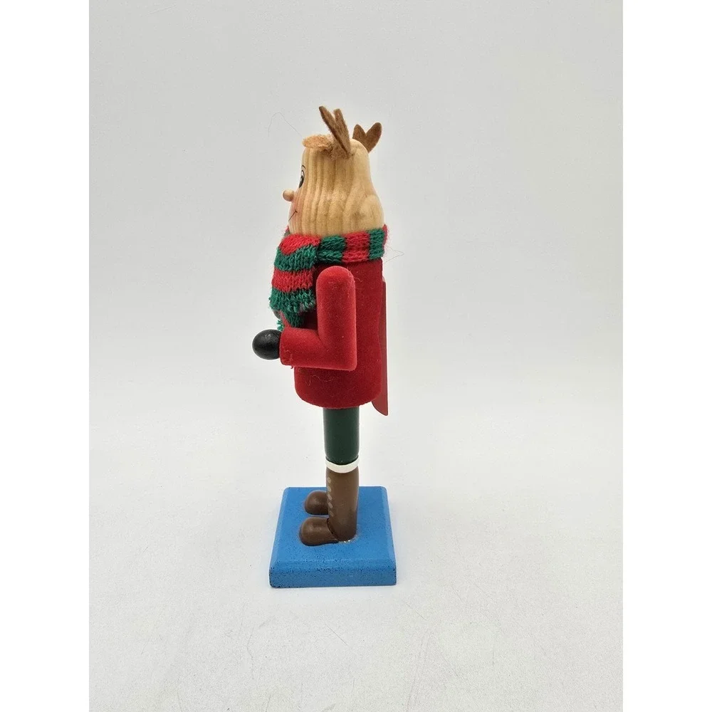 Reindeer With Wreath‎ Limited Edition 2007 Wooden Nutcracker 7.5